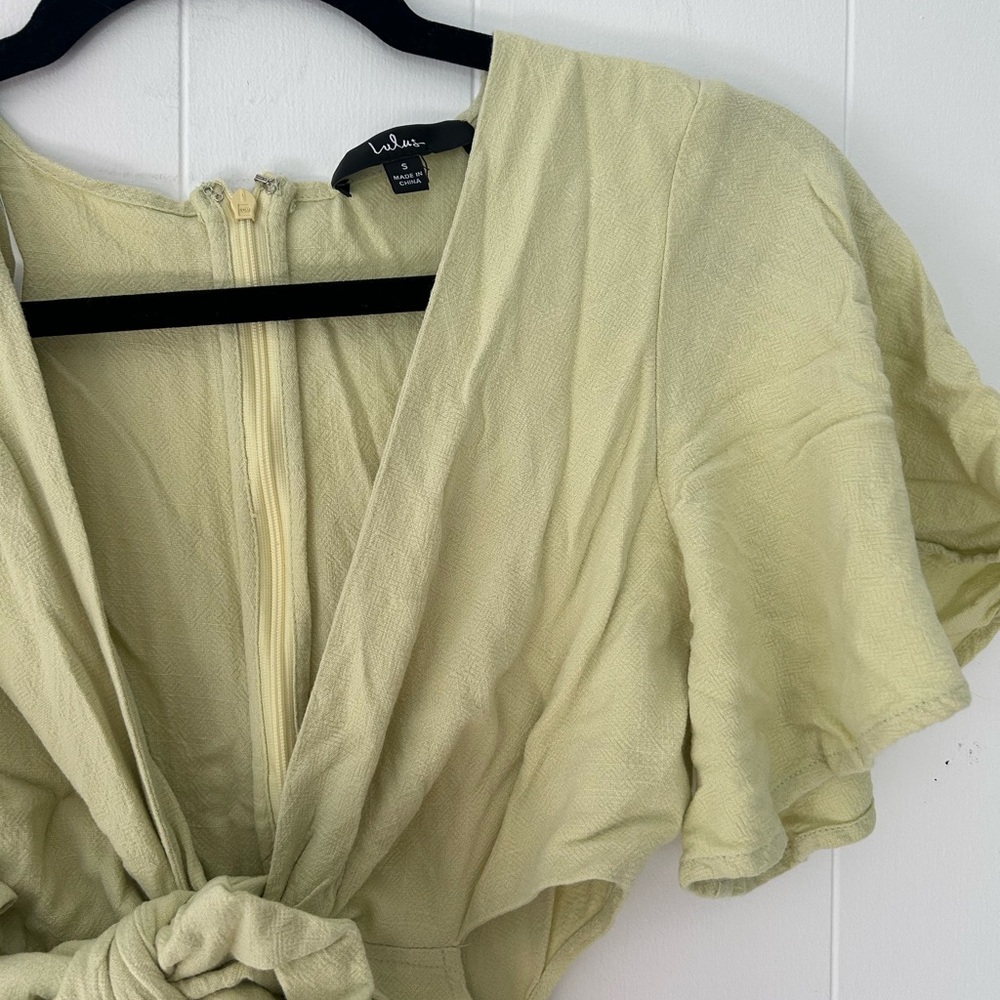 Lulus Light Green Tie-Front Dress